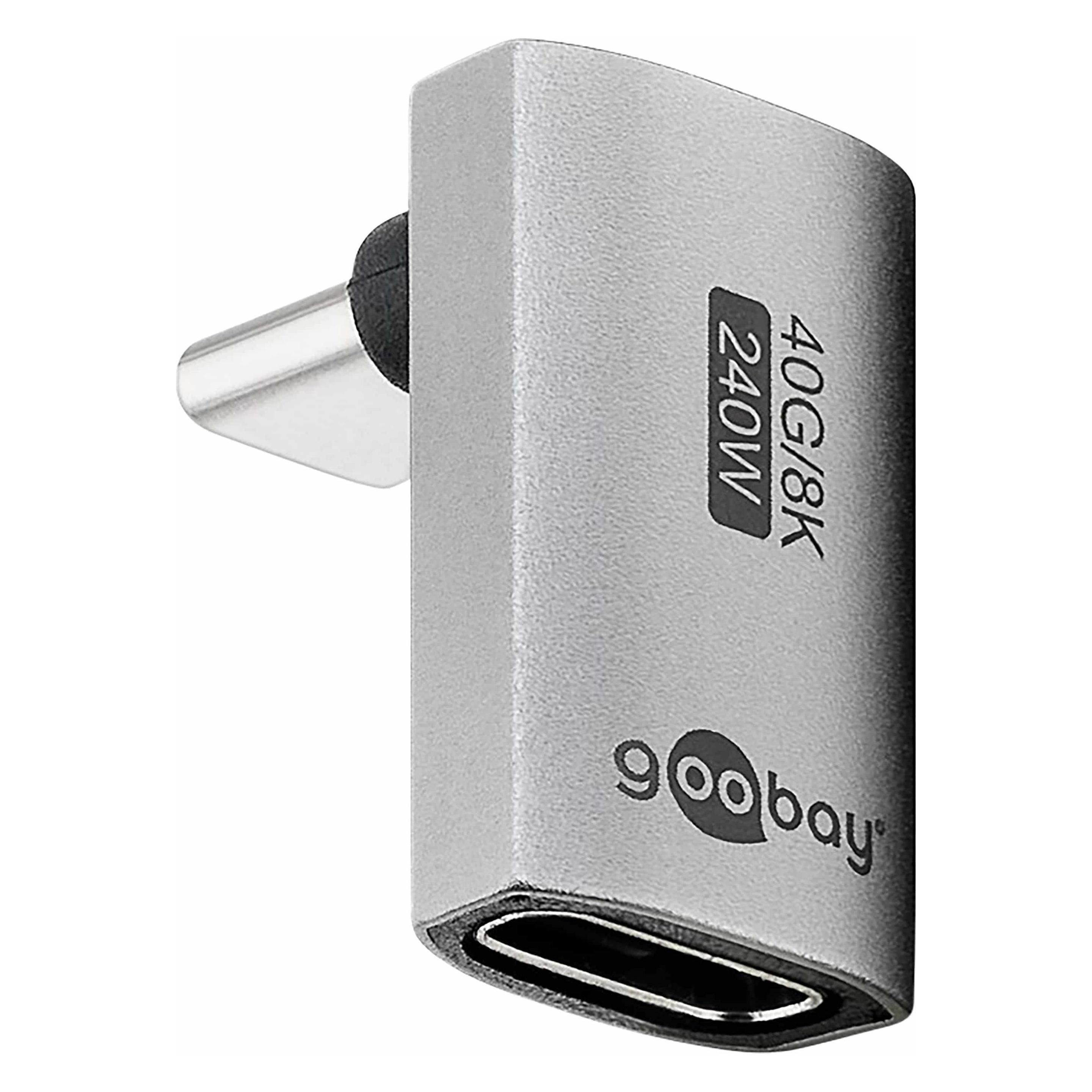 Goobay USB-C-Adapter vertikal 90° kurz, USB4 (USB-C, USB-C) (74442)