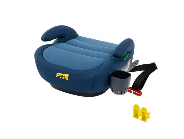 Bexevue Kindersitzerhöhung Autositz & waschbarer Bezug/Armlehnen/Becherhalter, Blau, 44x22x38 cm, Baby on Tour, Kindersitze