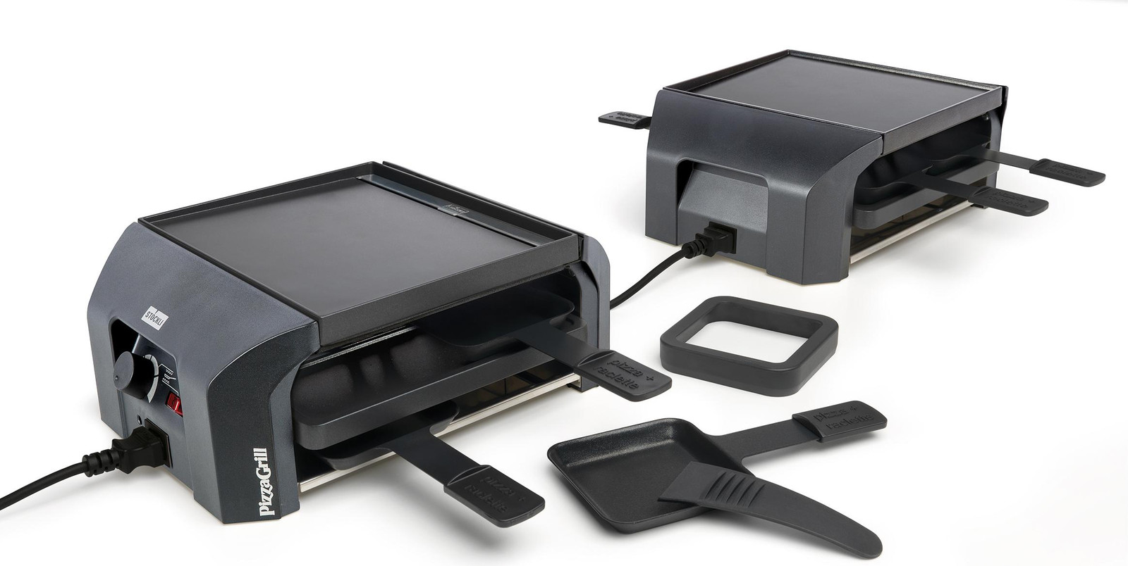 Stöckli Raclette + Pizza Grill Four4 set, antraciet