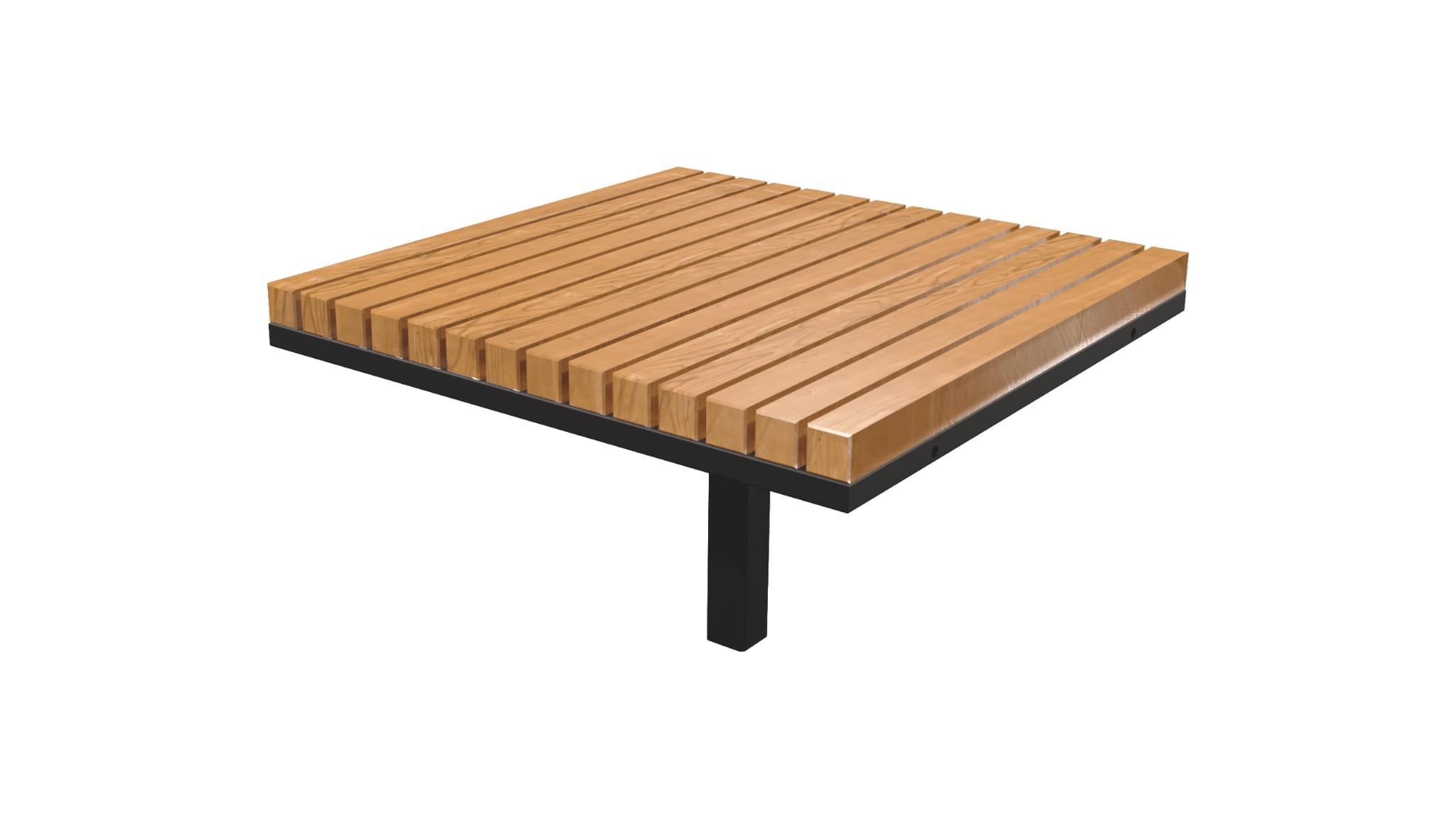 Stadtbank Holzbank Modular Holz Dauerhaft Design Modern Eichenfarbe