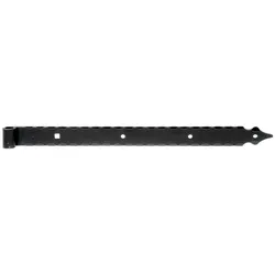 Alberts® Ladenband m.Zierspitze 600x45mm ⌀16mm randgehämmert schwarz