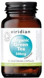 Viridian Organic Green Tea 500 mg 30 Vegetable Capsules