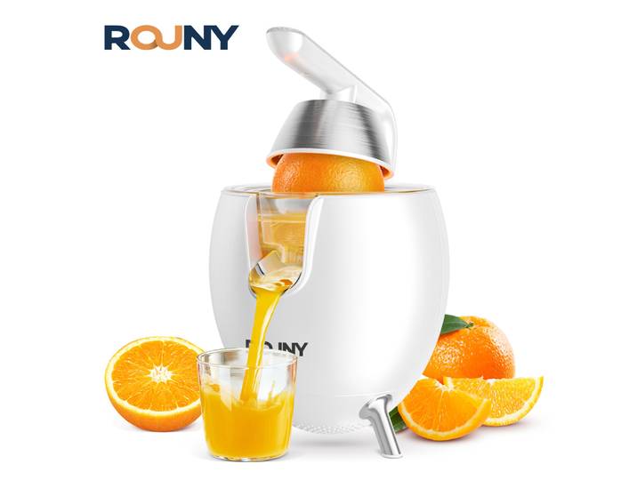Presse-agrumes, 850W, en acier inoxydable, pour oranges et citrons, presse-agrumes électrique, presse-agrumes à noyau dur, poignée en aluminium moulé sous pression