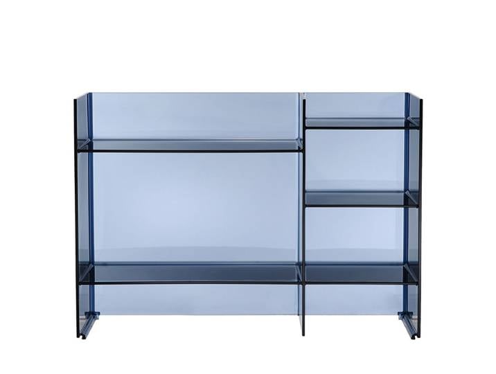 KARTELL by Laufen meuble de bain SOUND-RACK (Bleu coucher de soleil - PMMA transparent)