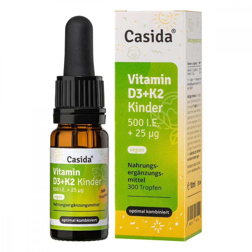 Casida GmbH Vitamin D3 K2 Tropfen Kinder Vegan 17881217