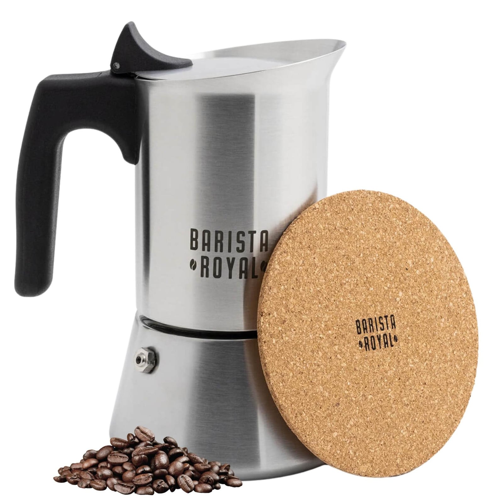 Dripio Espressokoker voor 4 kopjes, roestvrij staal, Moka-kan, vaatwasserbestendig