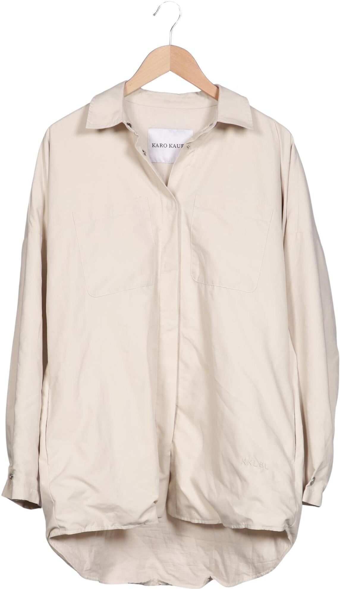 Karo Kauer Damen Jacke, Beige, Gr. XS, Baumwolle / Synthetik - Second Hand