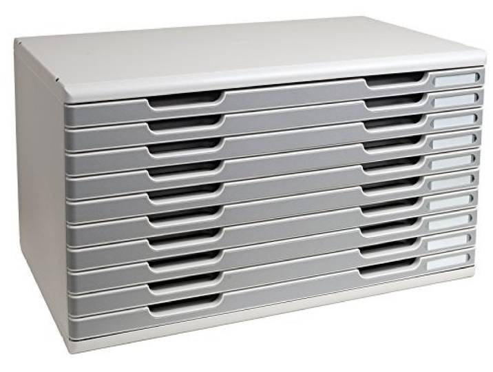 EXACOMPTA Bloc de classement MODULO A3+ 10 tiroirs 26 mm Gris lumière/grani