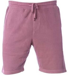 Independent Trading Co. PRM50STPD Men's Pigment-Dyed Fleece Shorts in Pigment Maroon size Small   Cotton/Polyester Blend
