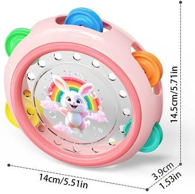 Trendy Discount Goods Durable Hand Drum Grip Toys ABS Material Perfect For Gifts rabbit Pink