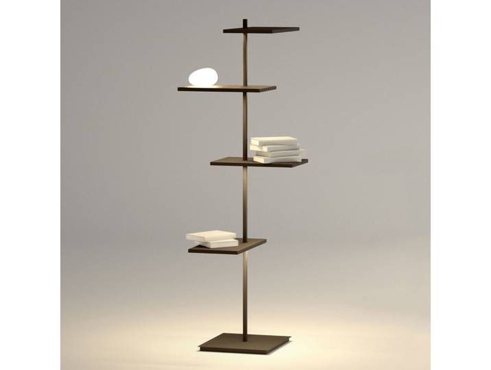 Suite LED-Stehleuchte, braun, 133 cm - Vibia - Wohnzimmer - Design - Kunststoff - Mehrflammig
