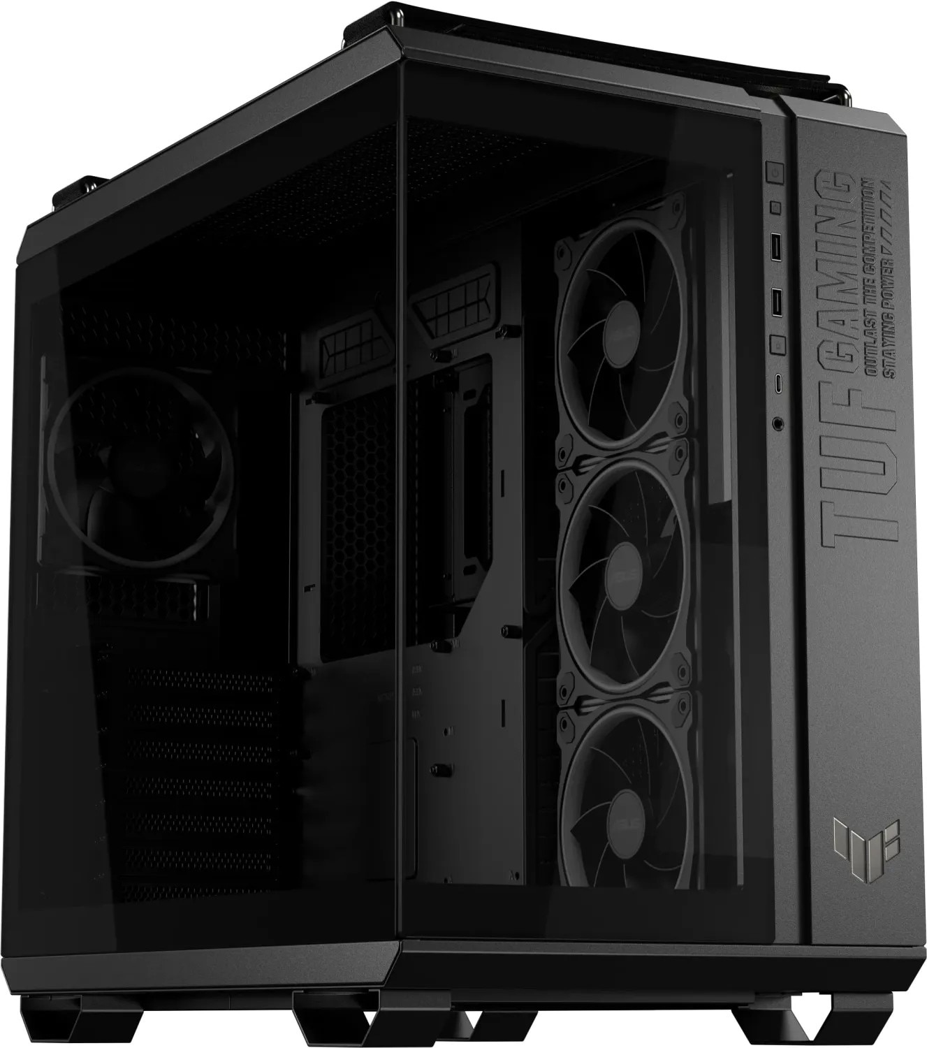 ASUS TUF Gaming GT502 Horizon Schwarz ATX Midi-Tower Gaming Gehäuse mit Glasfenster 90DC0090-B19020
