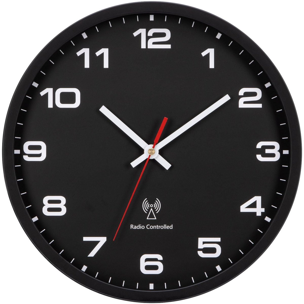Omgoods Radio Wandklok met Temperatuurweergave, 25 cm