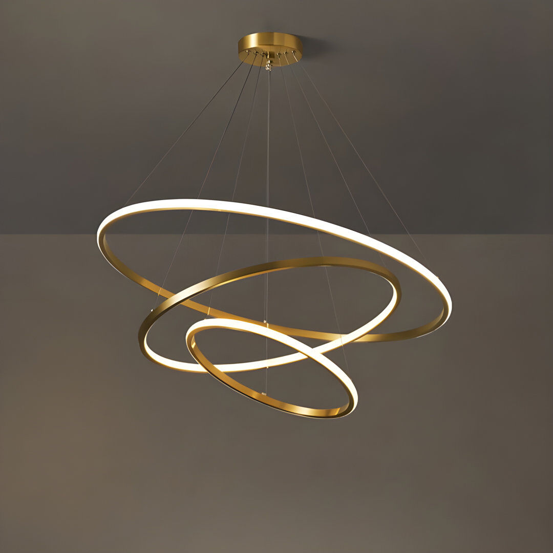 Metro Hayhurst 3 - Light Unique Pendant Light Chandelier Gold 80cm H x 60cm W x 40cm D