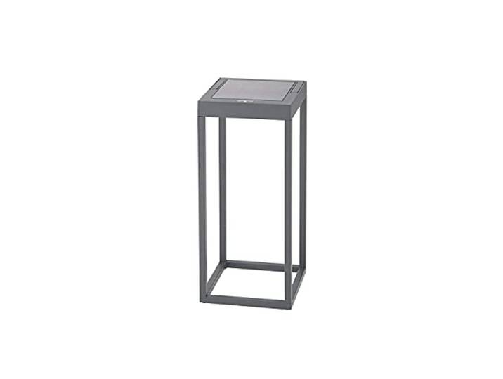 SIGOR Numove - Solar LED Akku-Gartenleuchte Indoor & Outdoor, Höhe 32,5 cm, aufladbar mit USB-C, 12 h Leuchtdauer, anthrazit