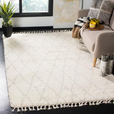 SAFAVIEH Hand-knotted Casablanca Shag Vivienne Tribal Wool Rug