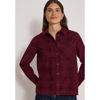 Hemdbluse CECIL, Damen, Gr. M (40), rot (berry rot), Web, 100% Baumwolle, kariert, klassisch normal, V-Ausschnitt, Bündchen, Blusen Hemdbluse, mit Karomuster