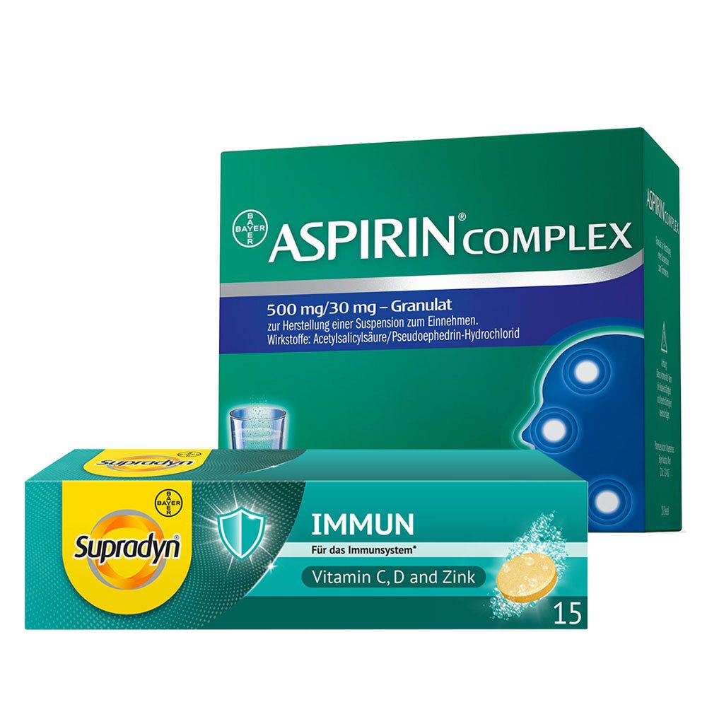 Aspirin Complex Granulat + Supradyn Immun 15 Brause 1 St Set