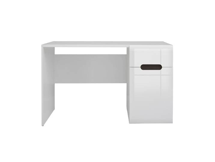 Bureau 1 tiroir 1 porte Darrel Blanc laqué et Bois