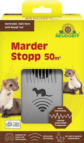 Neudorff MarderStopp 50m² Tiervertreiber Funktionsart Ultraschall 1St.