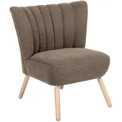SESSEL Kadisha Bezug Velourstoff Buche natur / sahara
