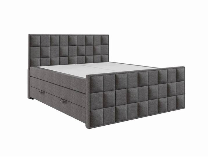 Boxspringbett ARIA grafit 160x200cm halbfest