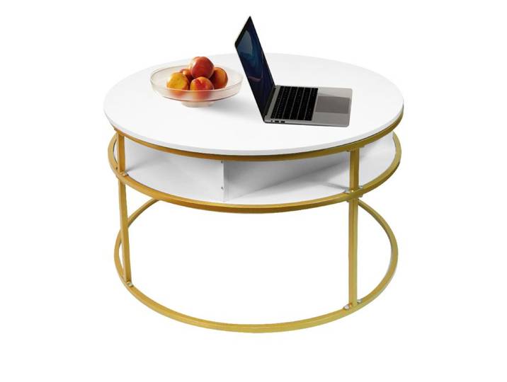 SUPFINE Tables Basse avec Plateau Relevable pour Salon Bureau Table de Salon avec Compartiment Caché 80 × 80 × 47cm Blanc
