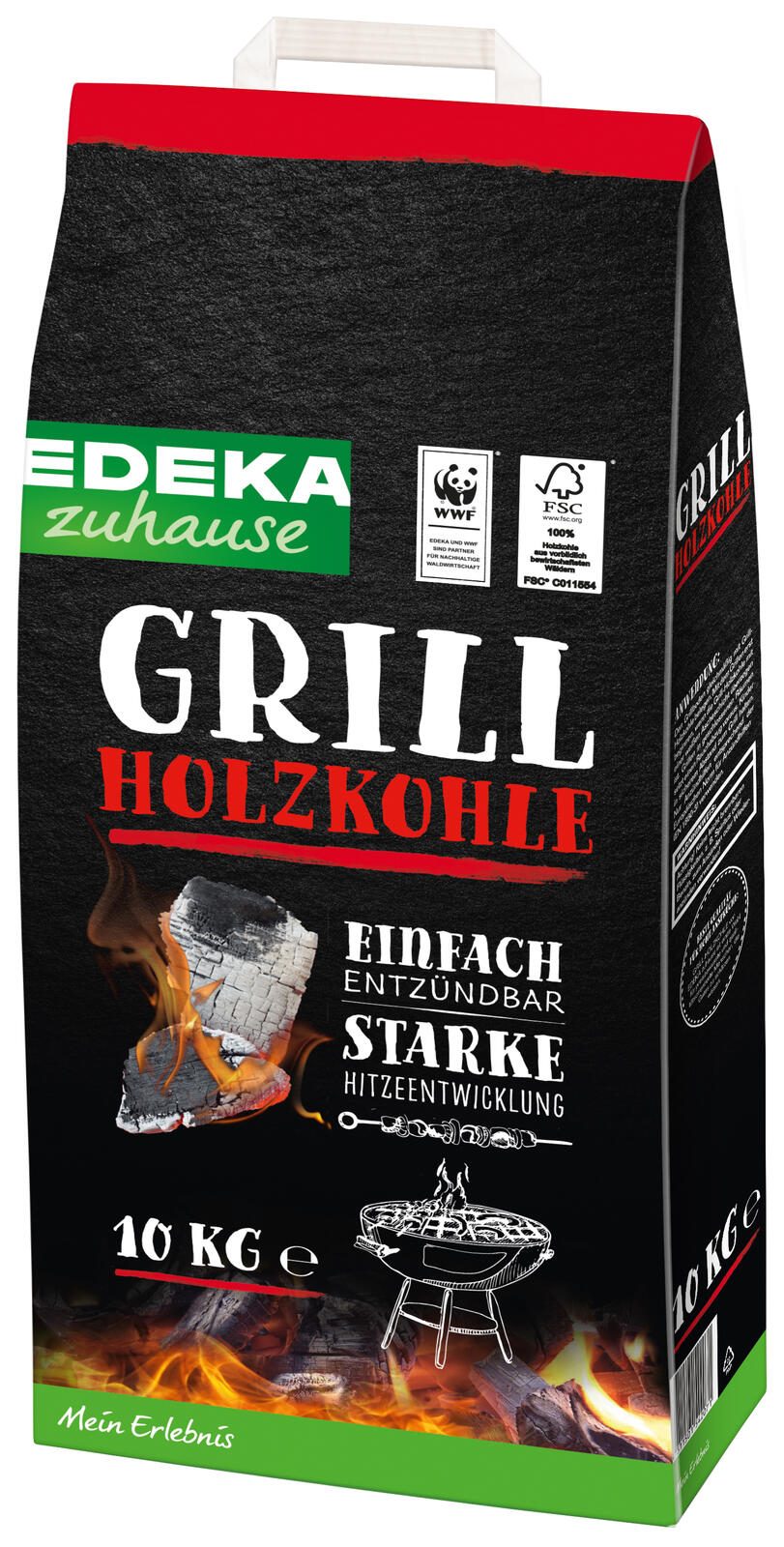EDEKA zuhause Holzkohle Grillkohle, 10 kg 3610607005