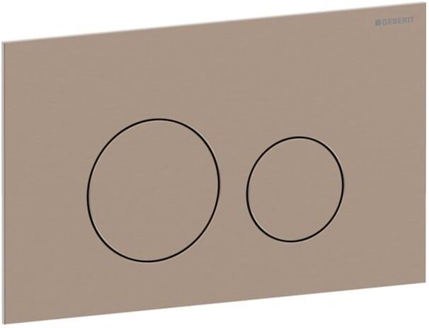 Geberit Sigma 40 Round Betätigungsplatte 115628QB1 Round, rotgold / gebürstet, easy-to-clean-beschichtet, für 2-Mengen-Spülung, Round