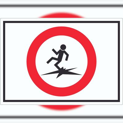 HB-Druck Betreten der Eisfläche verboten Lebensgefahr Symbol Aufkleber A2 (420x594mm)