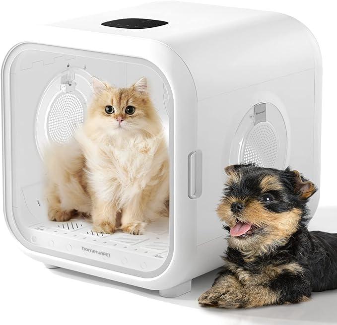Pet Dryer, 360° Effizienter Automatischer und Leiser Hundefön Box mit Intelligenter Temperaturregelung, Ideal für Katzen und kleine Hunde (50L Drybo Plus Haustiertrockner)