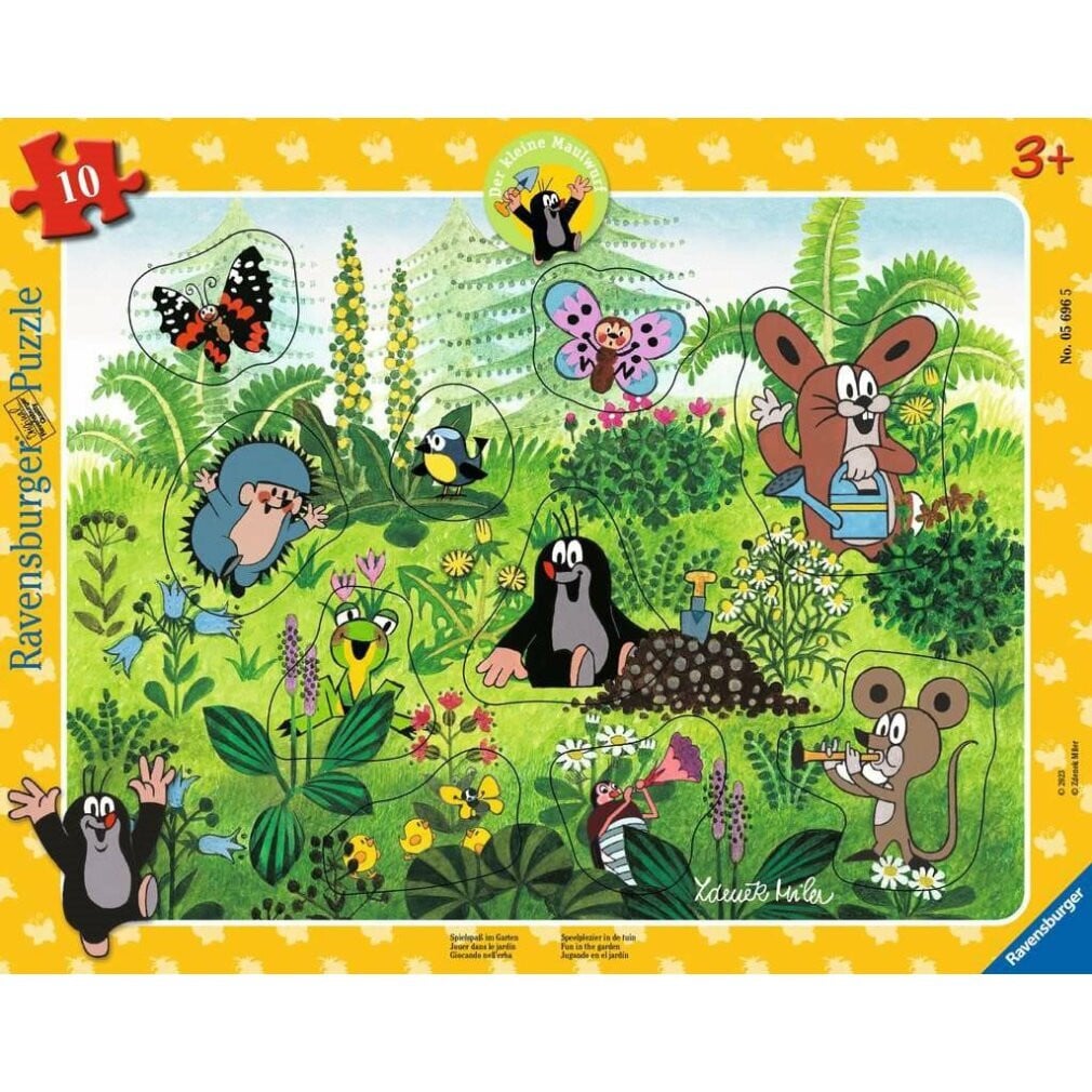 Ravensburger kinderpuzzel Plezier in de tuin - 10 stukjes