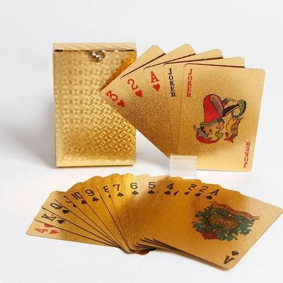 Useful Little Things Black Gold Waterproof Playing Cards Poker Set b 01