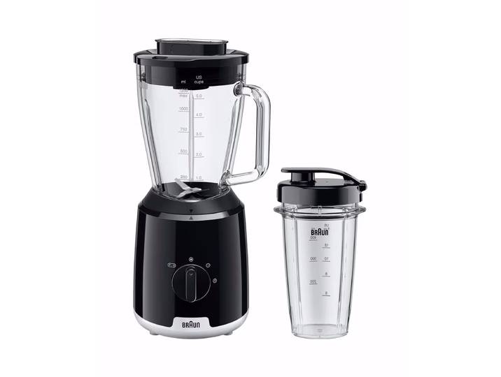 Braun Standmixer PowerBlend 1 schwarz inkl. Smoothie-2Go-Becher – Standmixer/Blender