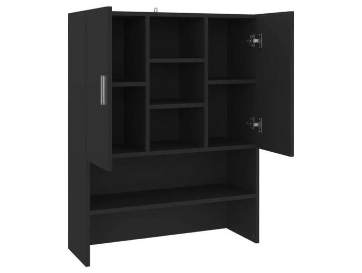 Maison Soldes Meuble WC au-Dessus/Étagère de Toilettes Étagère WC - Noir 70 5x25 5x90cm Moderne573462