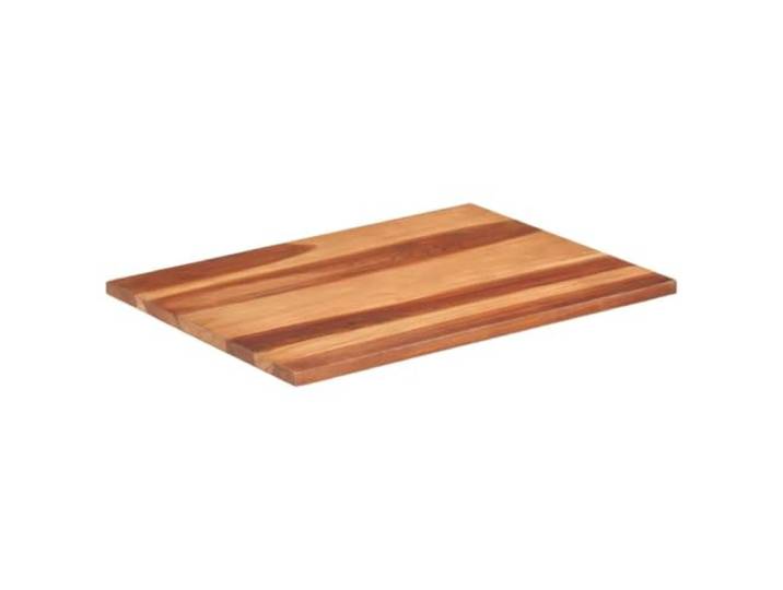 HGPOTUY Tischplatte Massivholz Palisander 25-27 mm 60×80 cm Akazienholz, robust, langlebig, feucht abwischbar, 2 Teile, Holzstütze, rustikaler Charme