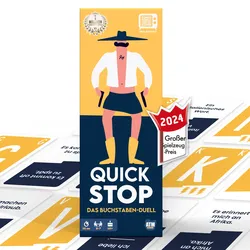 ATM Gaming Quickstop - Das Buchstaben-Duell - Kartenspiel für Jugendliche und Erwachsene - Schnell und Verrückt
