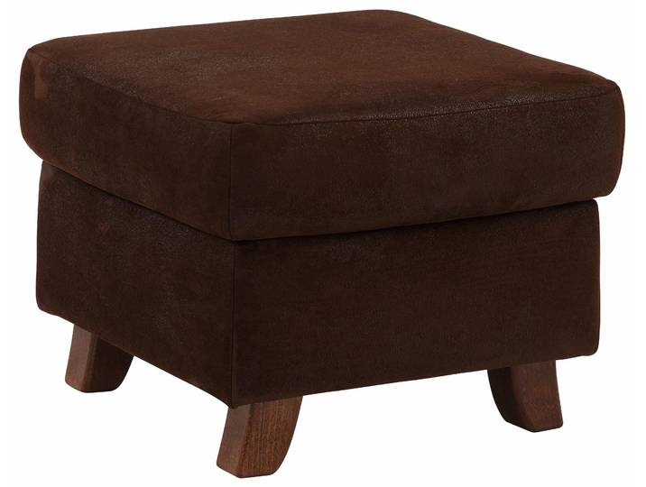 Sitzhocker, Microfaser MELROSE, Braun (Schoko), 58×45×58 cm, Modern, Home-affaire