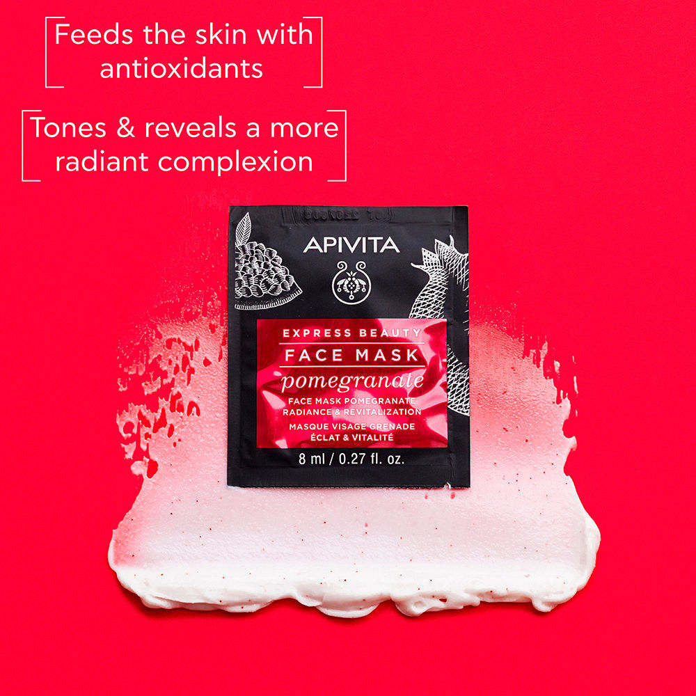 Apivita Masque visage illuminateur et revitalisant Express Beauty à la grenade 2 x 8 ml