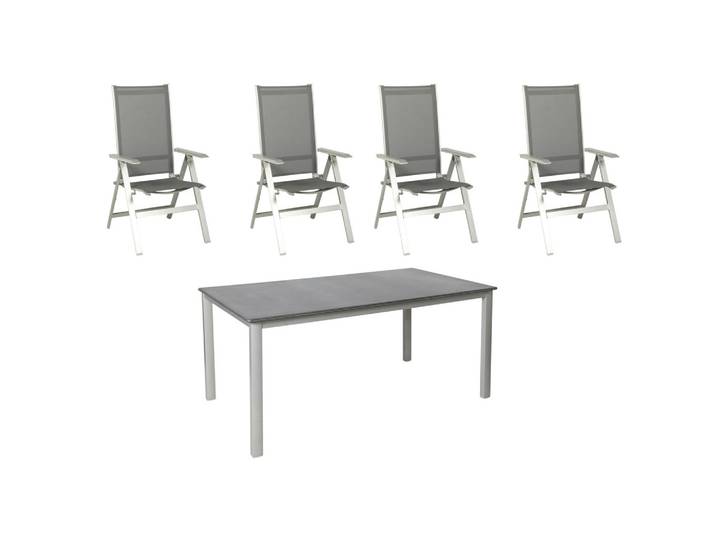 Gartengarnitur 5-tlg. Urban Aluminium / Textil