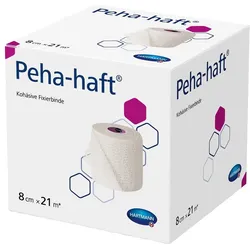 Hartmann Peha-haft Fixierbinde 8 cm x 21 m, elastisch, kohäsiv - 1 Packung = 1 Binde (21 m) 1 St