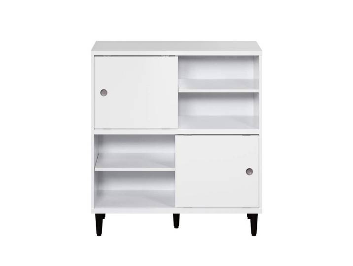 ebuy24 Regal weiß, Weiß, 90x99x38 cm, Wohnzimmer, Regale