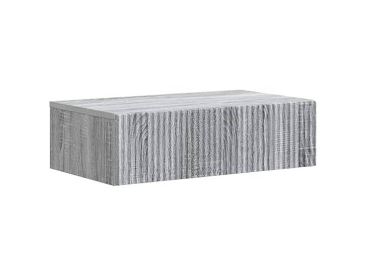 KUPTYERFG Wandmontierter Beistelltisch Graues Sonoma 59x34,5x17 cm Platzsparender Hängeschrank aus Holzwerkstoff für Schlafzimmer & Flur, integrierte Schublade schafft Ordnung.