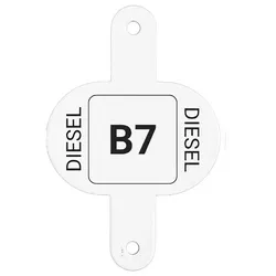 BW® Clip für Kraftstoffkenneichnung für Kraftstoffkanister Metall Benzinkanister 1 Stk. Diesel B7 - Made in Europe