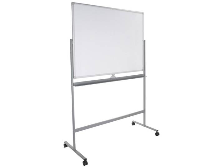 Mid.you Whiteboard, Silberfarben, Weiß, Metall, 128x187x54 cm, abwischbar, Büromöbel, Bürobedarf