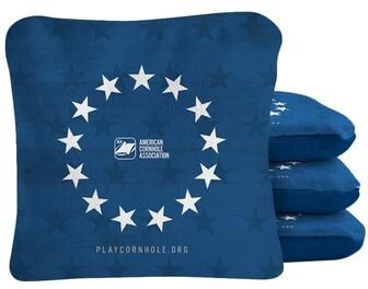 Skip's Garage Betsy Ross Blue Dual Sided Cornhole Bags