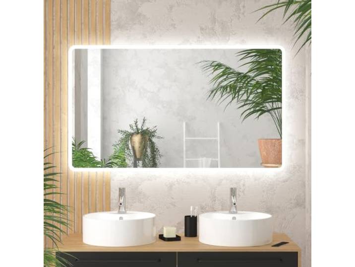 AURLANE Miroir Salle de Bain avec eclairage LED - 120x70cm - GO LED