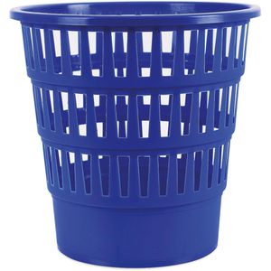 Office-Products Papierkorb 19053621-01, blau, rund, aus Kunststoff, 16 Liter