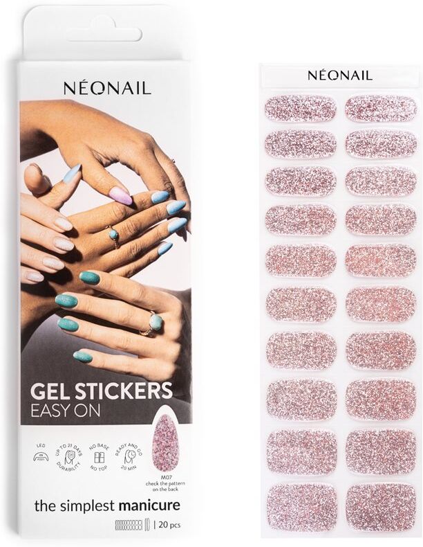 NEONAIL Easy On Gel Stickers nail stickers using a UV/LED lamp shade M07 20 pc