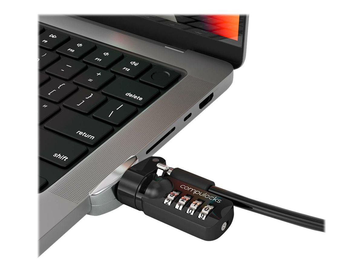 Maclocks Compulocks Ledge Lock Adapter mit Kombinationsschloss MBPR14LDG01CL